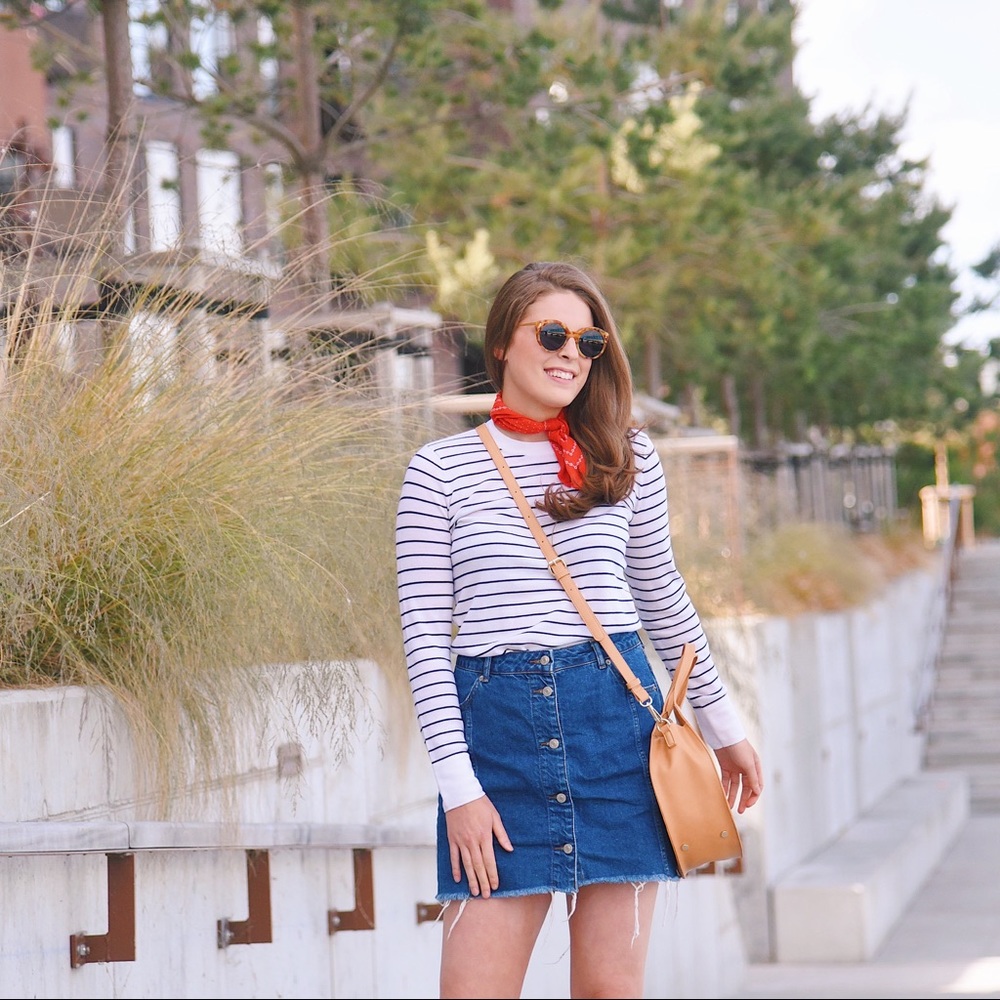 Topshop denim skirt